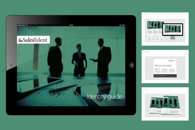 Identity and website design for Sales Talent, a recruitment and training company based in London.